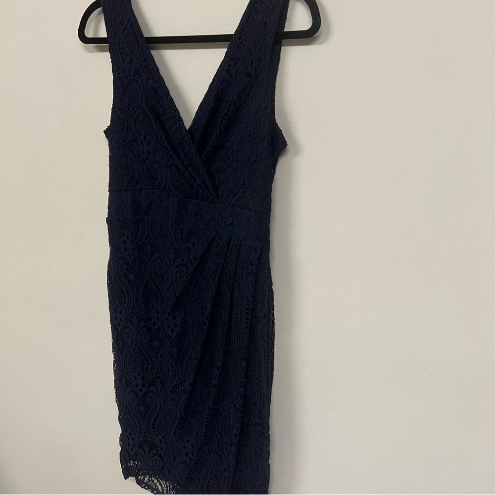 #81 Le Chateau Midnight Blue Lace Dress